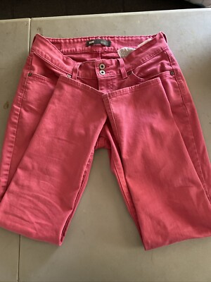 Levis Womens 29 X32 529 Hot Pink Curvy Skinny Leg Stretch Low Rise Jeans 