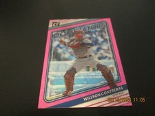 WILLSON CONTRERAS 2022 DONRUSS DOMINATORS PINK FIREWORKS CARD #D-10