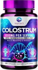 Colostrum Supplement 1000mg 20% Immunoglobulins for Gut Health, Immune Support