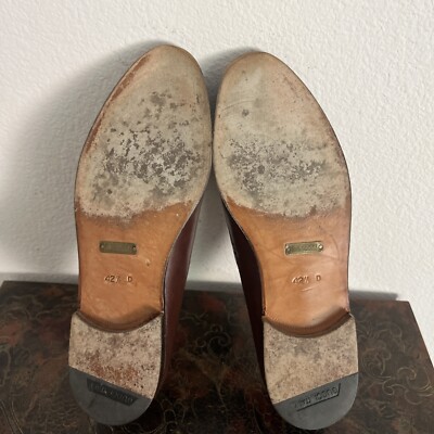 Men’s Gucci Brown and Tan Loafers with Tassels Size 42 Gucci Brown Pebbled Leather Bamboo Tassels Driving Loafers  main image 4