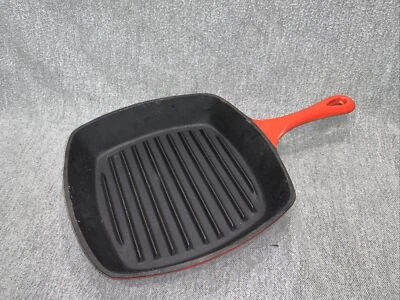 Gusseisen Steak Pfanne Orange Emailliert 22cm - Bild 1 von 4