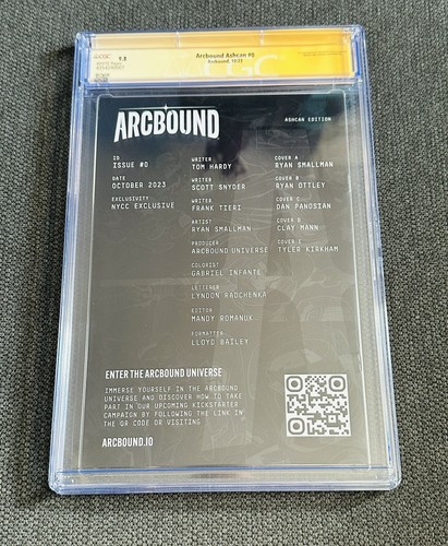 CGC SS 9.8 Arcbound #0 Scott Snyder Tom Hardy Ashcan NYCC Variant (Not Metal) - Picture 2 of 2