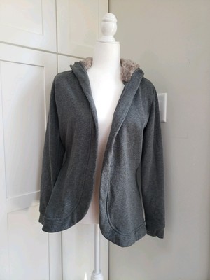 Large Gray Hooded Cardigan | eBay