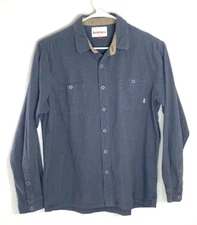 Simms Fishing Men's Large Gray Cotton Long Sleeve Button Up Shirt