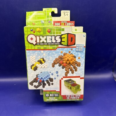 QIXELS - Bugs Outbreak - 300 Cube Refill Kit (Use with 3D Maker) New, Sealed