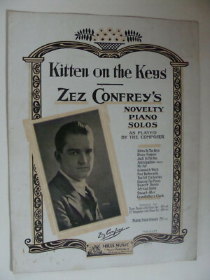 Zez Confrey Kitten on the Keys novelty piano solo 1921  cover art by Starmer