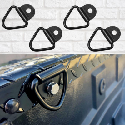 2'' D-Ring Bolt On Truck Pick Up Bed Cargo Tie Down Anchors Strap Hook Clip 4 Pcs
