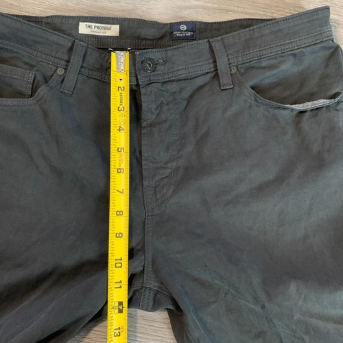 AG Adriano Goldschmied Protege Straight Leg Pants Mens 38x34 Black USA Made - Picture 14 of 15