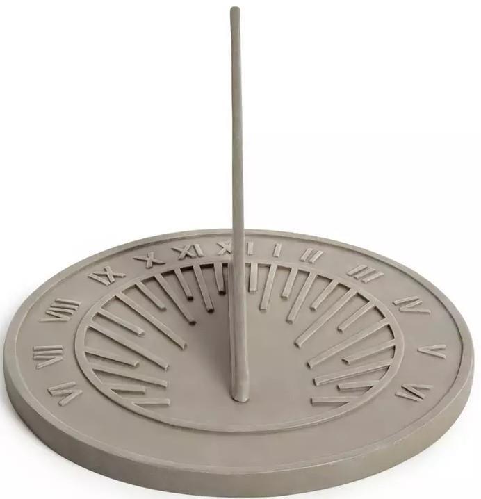 Sundial Resin Round 24cm Roman Numerals Time Keeping Garden Clock eBay