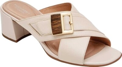 Rockport Alaina Size M EU 35 Women's Cross Strap Buckle Slide
