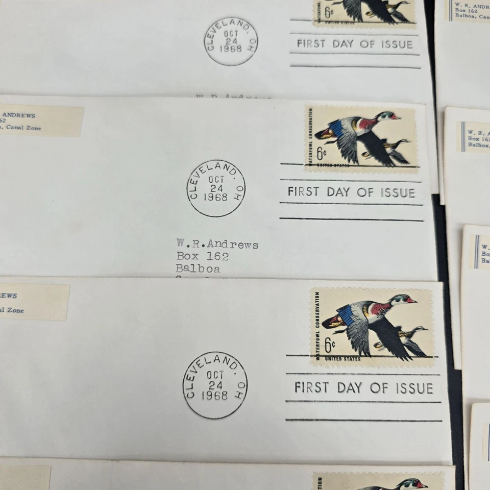 1968 First Day Of Issue Envelopes With 6¢ Duck Waterfowl Stamps Lot of 10 LI3013 - Image 3 of 4