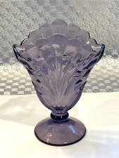 Fenton Purple Amethyst Fan Vase