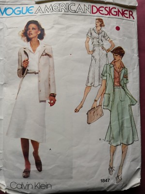VOGUE AMERIKANISCHES DESIGNER MUSTER für OUTFIT von CALVIN KLEIN