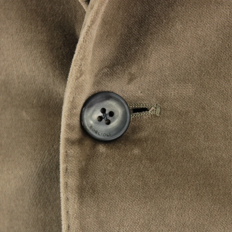 Abrigo deportivo de terciopelo Boglioli nuevo con etiquetas/chaqueta K talla 48C (38S EE. UU.) en mezcla de algodón tostado Foto 2 de 4