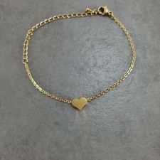 Tiny Heart GOLD Plated Bracelet Wrist Jewelry Love Family Forever Affection