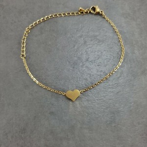 Authentic Tiny Heart [GOLD] Plated Bracelet Wrist Jewelry Love Family Forever Affection