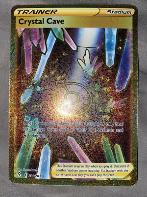 Pokemon - Crystal Cave - Secret Gold Rare - 230/203 - Evolving Skies- NM/M 