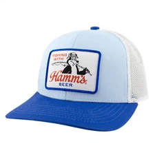 Hamm's Fishing with Beer Adjustable Hat Multi-Color