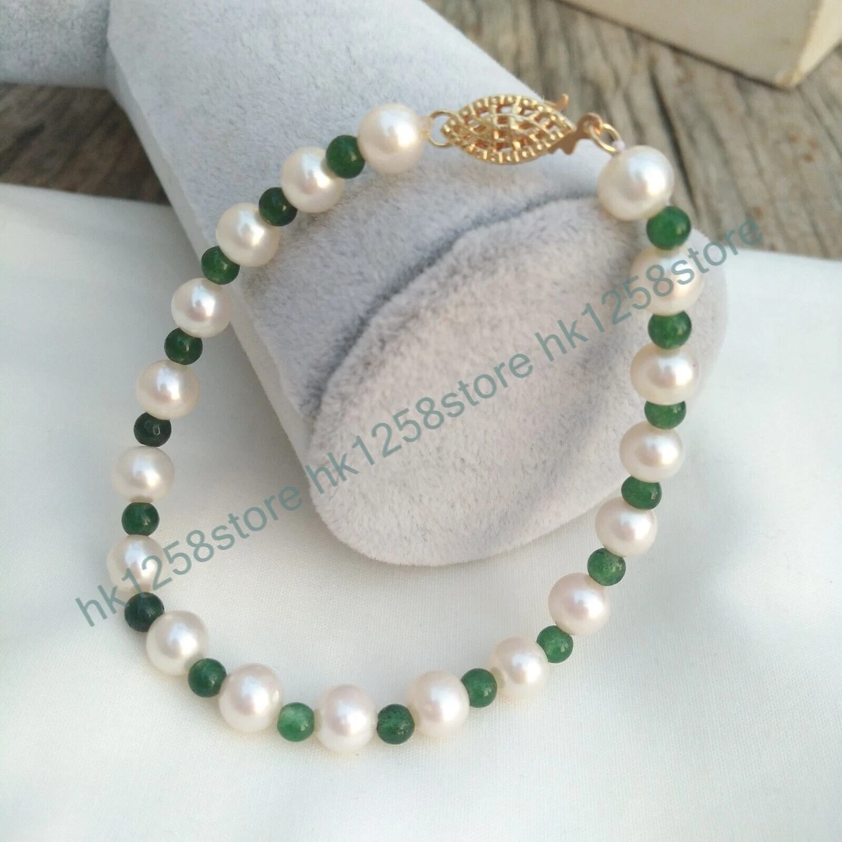Jade and pearl sale bracelet