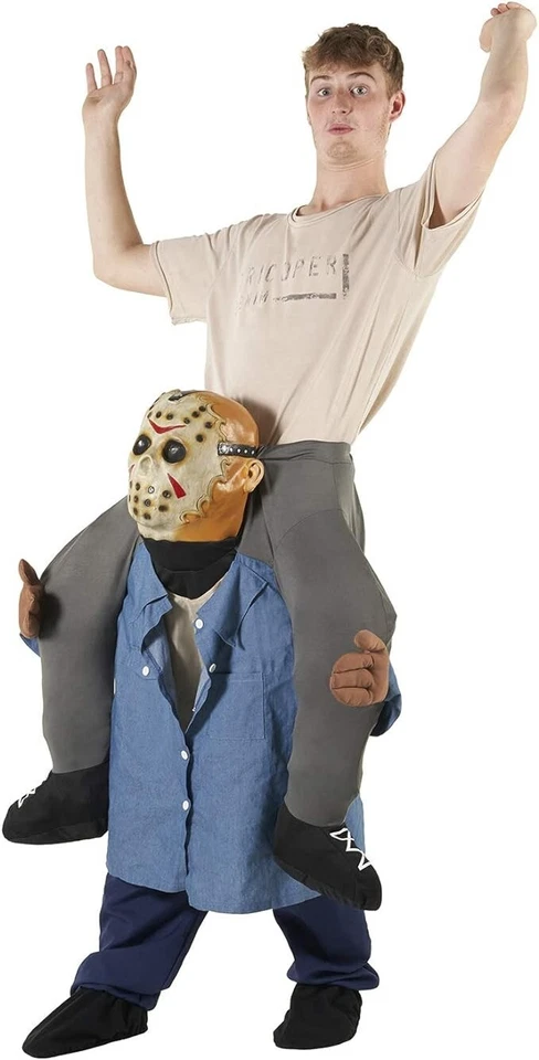 成人面具连环杀手小猪服装恐怖杰森万圣节骑 — 第 2/4 张图片