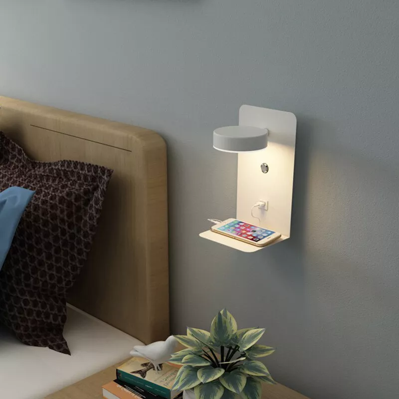 Bedside lamp phone best sale charger