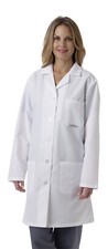 Medline Ladies' SilverTouch Staff Length Lab Coat, White Size 8E