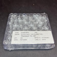VWR Clear Glass Vial 1.8 ml 9 mm Screw Neck 12 x 32 mm Total of 100 Vials