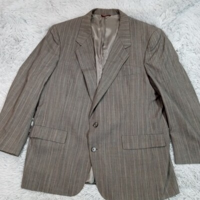 Vintage Hart Schaffer & Marx Suit Jacket Mens Gray Wool Dayton Hudson Pockets 46