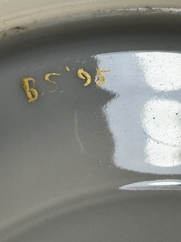 (12) Haviland 9.625" Green & Raised Gold Handpainted(?) DINNER PLATE - Blank 10 - Picture 16 of 16