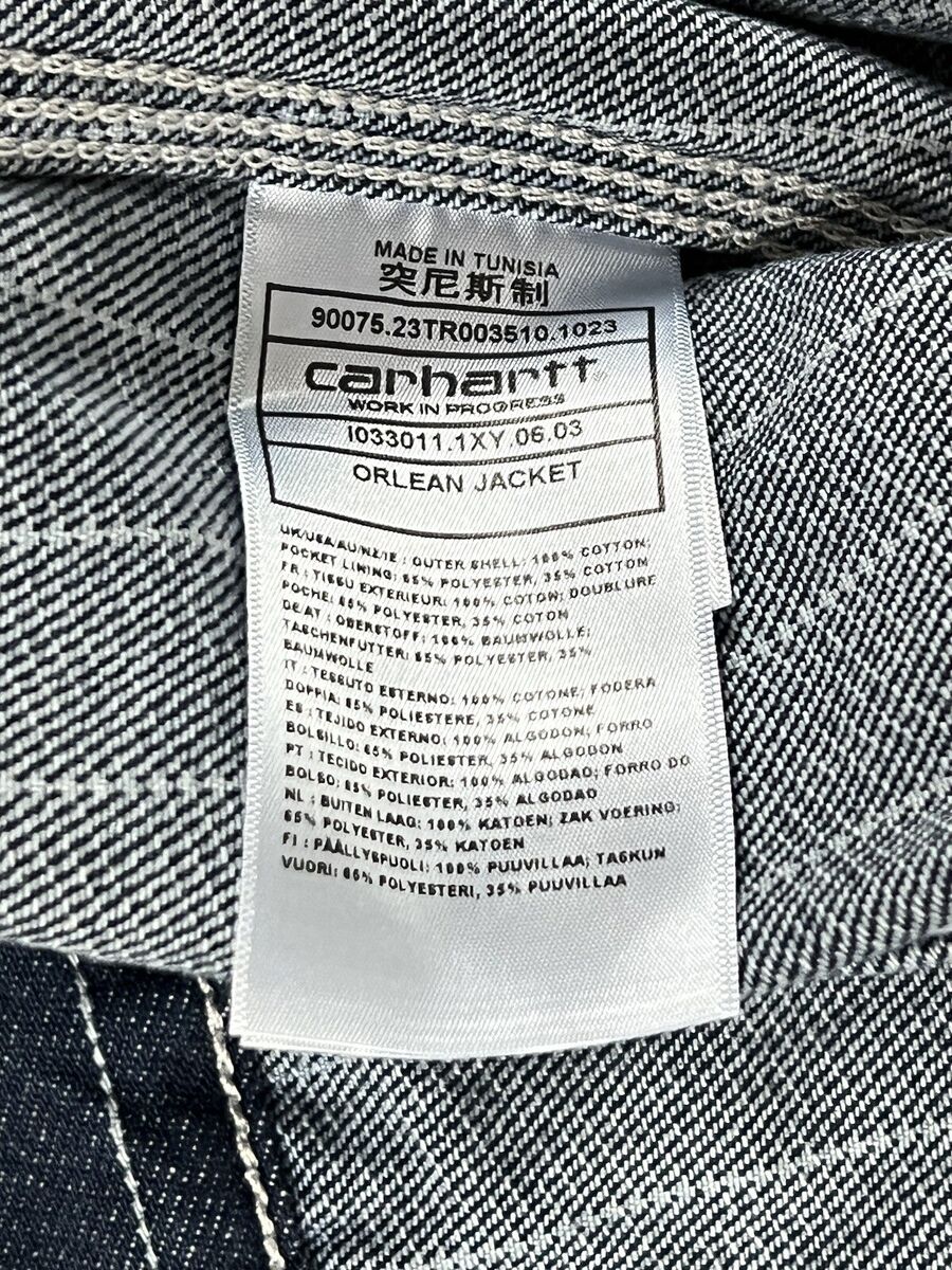 CARHARTT WIP ORLEAN STRIPE JACKET BLUE/WHITE STONE WASHED L CARHARTT WIP ORLEAN STRIPE JACKET BLUE/WHITE STONE WASHED L