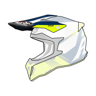 Front Helm Airoh Strycker Blazer Bku Gelb