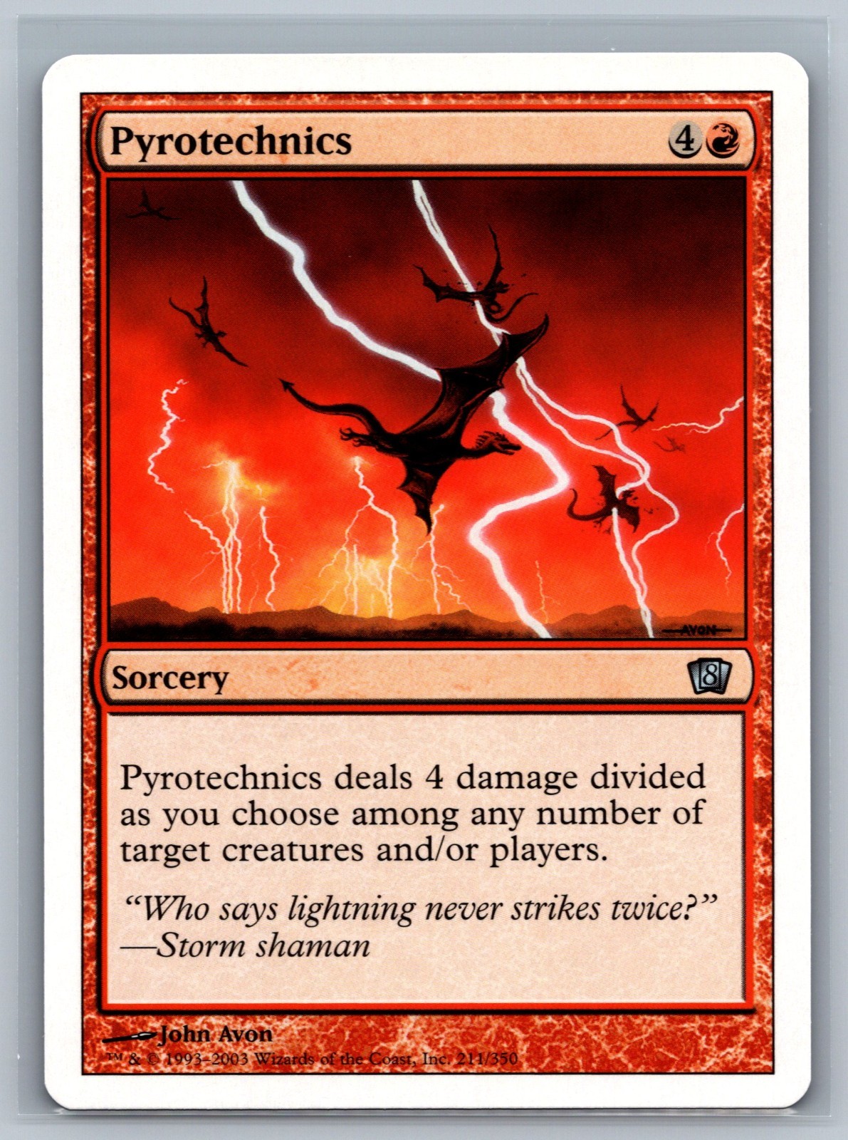Magic The Gathering 8th Edition Pyrotechnics #211/350 MTG TCG CCG Eighth
