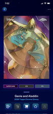 Topps 2026 Disney Collect Chrome Reflections Super Rare SR Aladdin and Genie