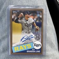 Brandon Lowe 2020 Topps 1985 Gold Parallel Auto Autograph Serial #'d /50