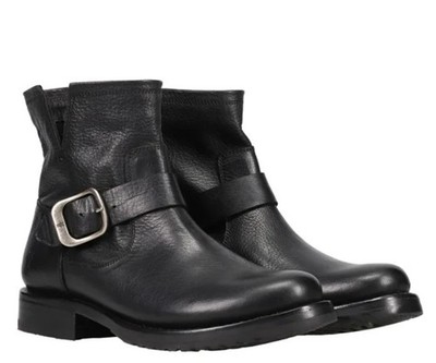Frye Ladies' Size 7 Leather Bootie Pull On Boots, Black, New in Box