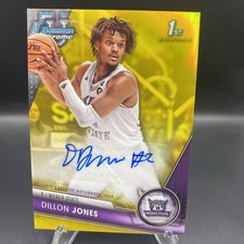 2023-24 Bowman U Chrome Basketball First  Dillon  Jones Autograph GOLD ##/75