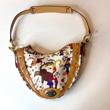 Borsa a tracolla Piero Guidi Magic Circus Mini Mezzaluna Bianca Multicolore Italia