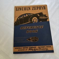 Lincoln Zephyr 1938 Reference Book