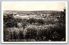 Springhill New Brunswick Saint John River Carleton County Postcard Mouth Keswick