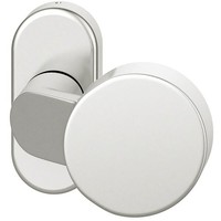 Fsb TüRknauf 50Mm GekröPft 070854 Rosette Fest Vernietet, Alu Silber Eloxiert