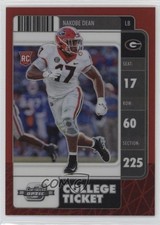 2022 Chronicles Draft Picks Contenders Optic Red Prizm /149 Nakobe Dean #20 4r2