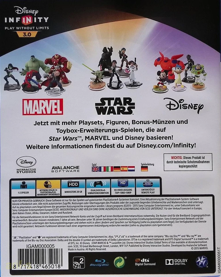 Disney Infinity 3.0 - Play without Limits / Playstation 3 / PS3 *Guter Zustand - Bild 2 von 3