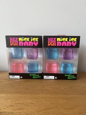 NEE DOH Needoh Schylling 2 x Nice Ice Baby 4er Pack Ausverkauft Neu Fidget Original