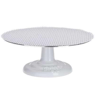 Revolving Cake Decorating Stand, Aluminum Turntable and Cast Iron Base with N...