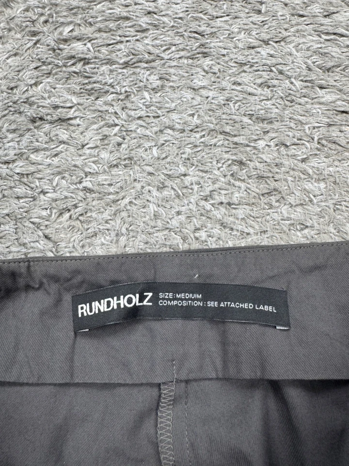 Rundholz Black Label Pants Women Medium Gray Baggy Ultra Wide Leg Crop Trousers - Image 3 of 4