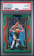 2024 PANINI SELECT GREEN MOJO #67 AJ JOHNSON PSA 10