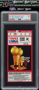 1993 NBA Finals Gm 5 Stub Bulls Jordan Last Game At Chicago Stadium PSA 7
