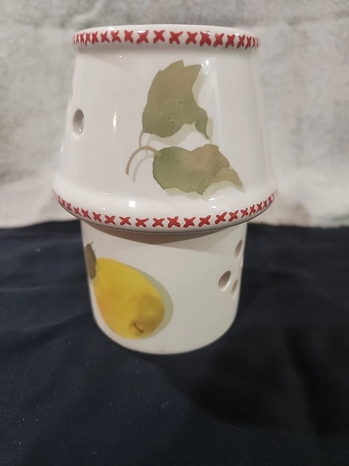 Hallmark 装饰烛台带阴影苹果主题 2 件 二手 — 第 2/4 张图片