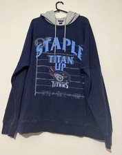 Rare NFL × STAPLE Tennessee Titans Titan Up Hoodie XXL Navy & Grey Official NWT