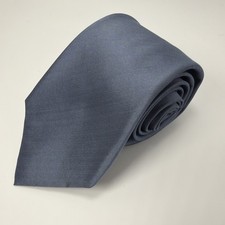 Marc Anthony Men  s Silk Solid Blue Necktie Designer 59  x3  